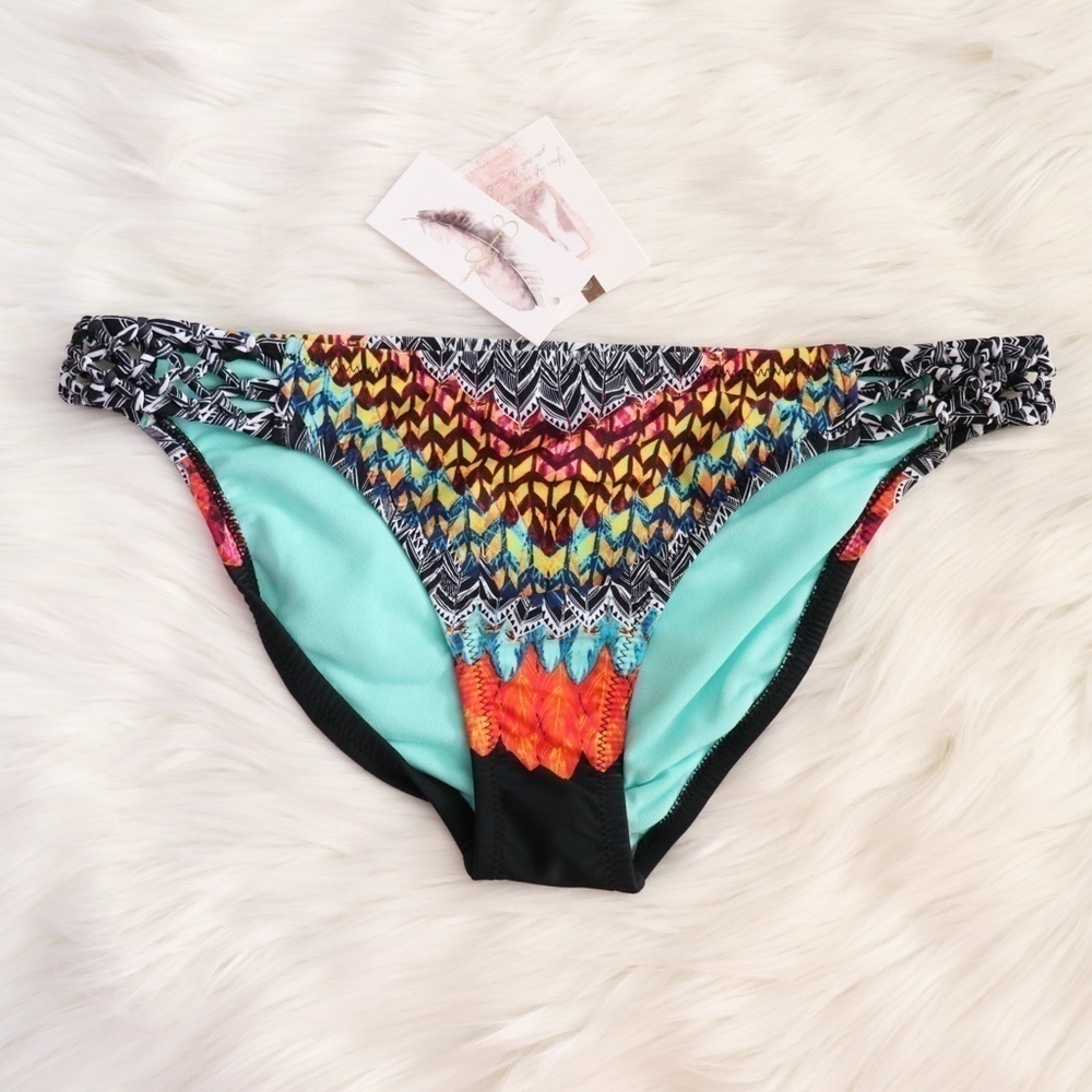 NWT Jessica Simpson Bohemian Tribal Print Bikini Swim Set Size Small - Picture 8 of 13